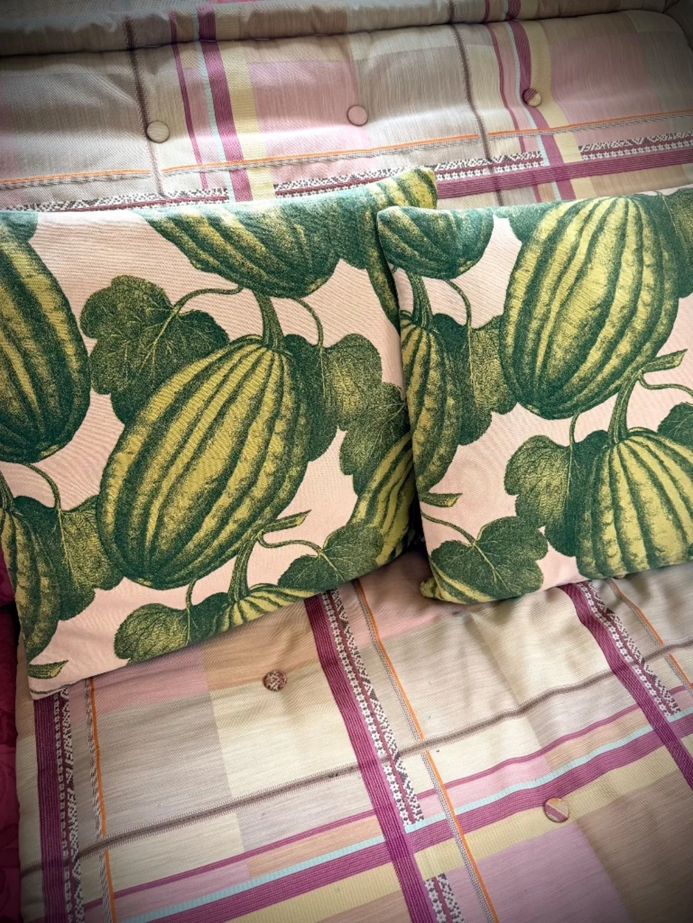 Ikea PARKSALLAT Cushion Covers, Watermelon Print in 100 % cotton, Set of 2
